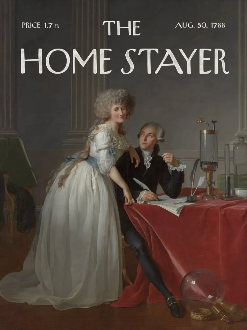 The Home Stayer - Antoine and Marie Lavoisier canvas by Vintagrafica