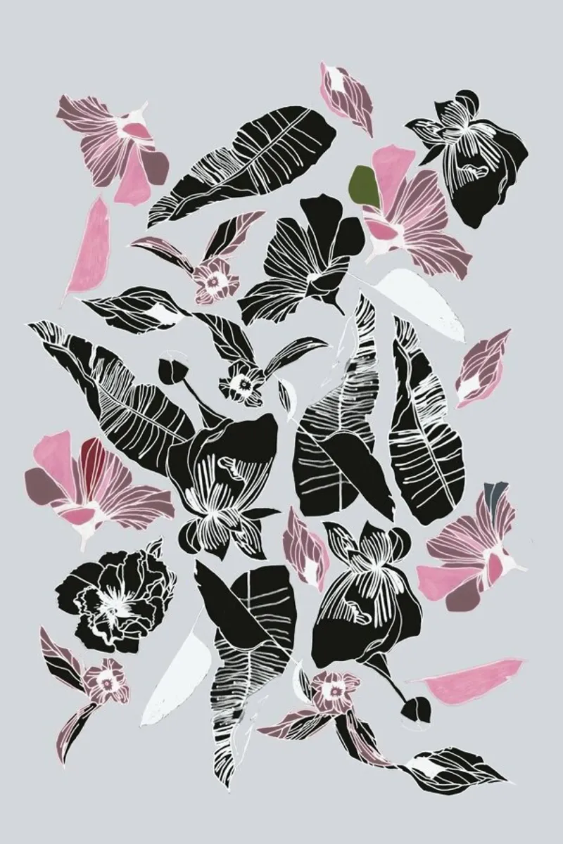 Wildflowers 3 poster con telaio in plastica da Céleste Hollak