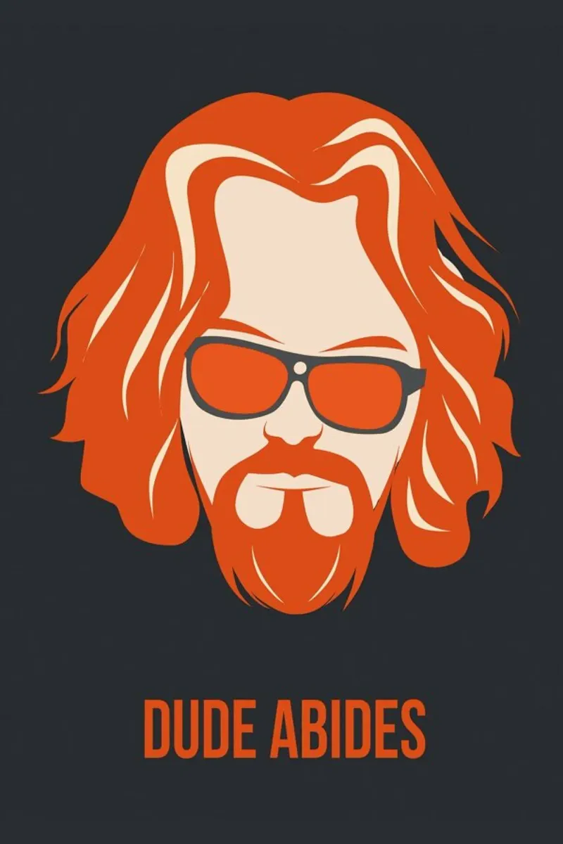 Dude Abides Orange Poster canvas by Naxart