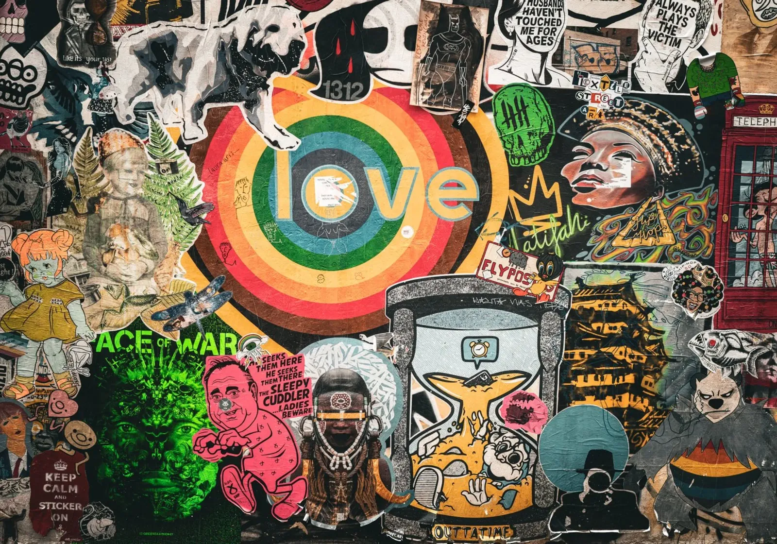 LOVE STICKER poster by Flo Klein
