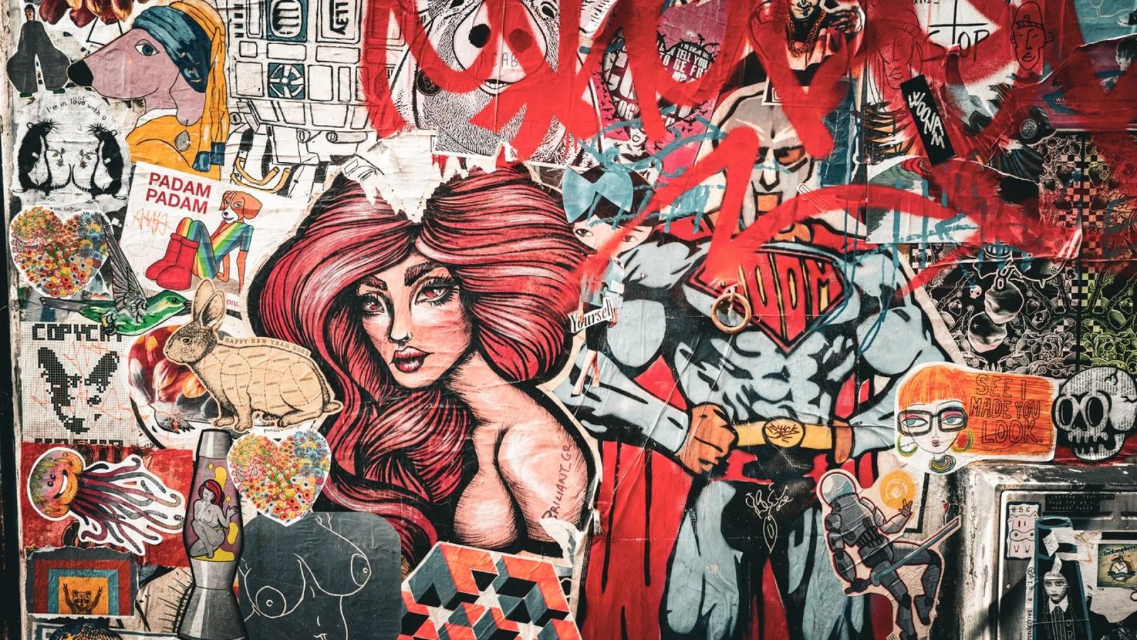 LONDON STICKER poster de Flo Klein