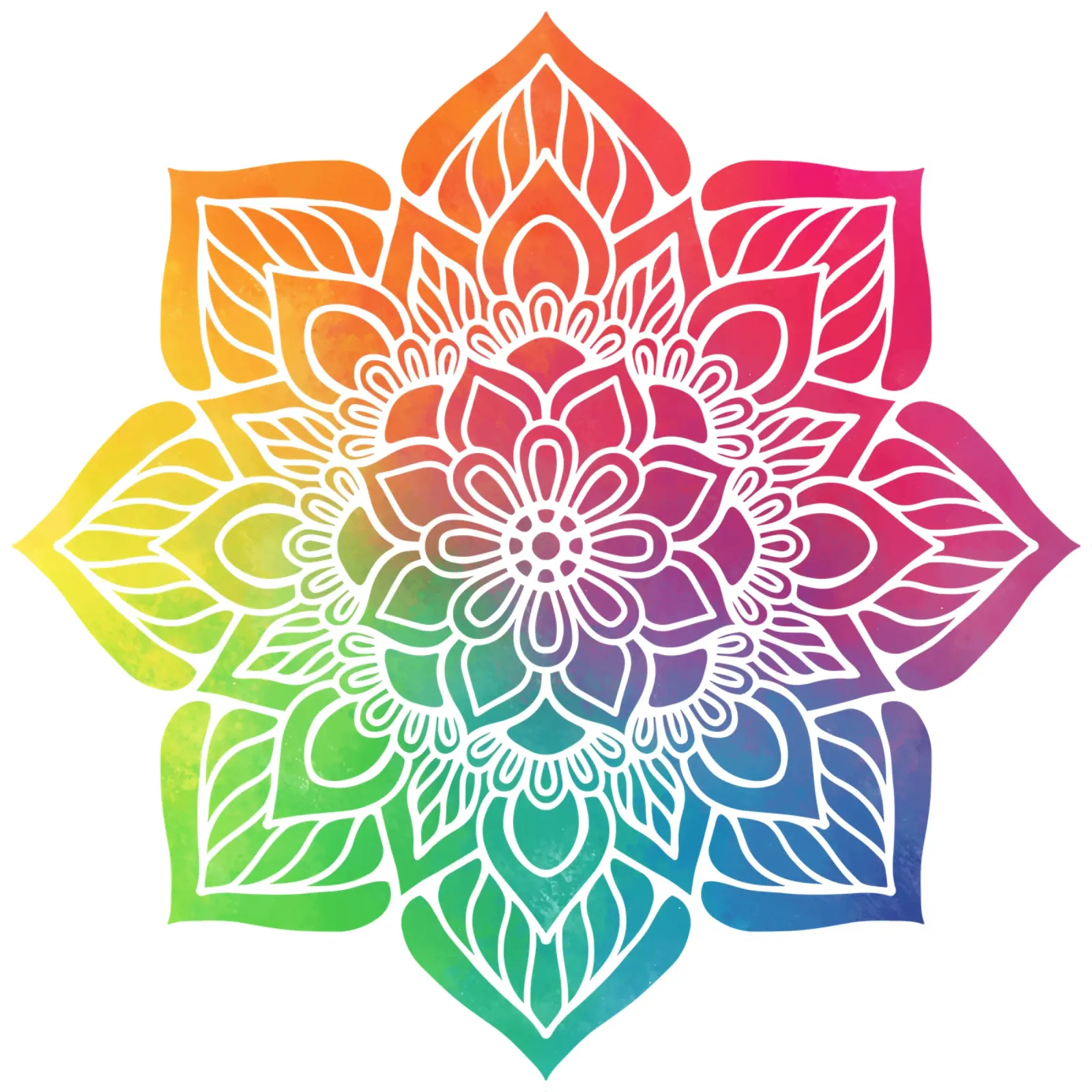 Mandala arcobaleno pellicola backlit da Spiritual Touch