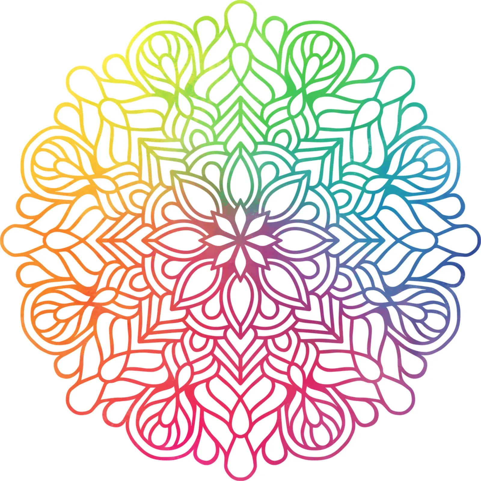 Mandala arcobaleno pellicola backlit da Spiritual Touch
