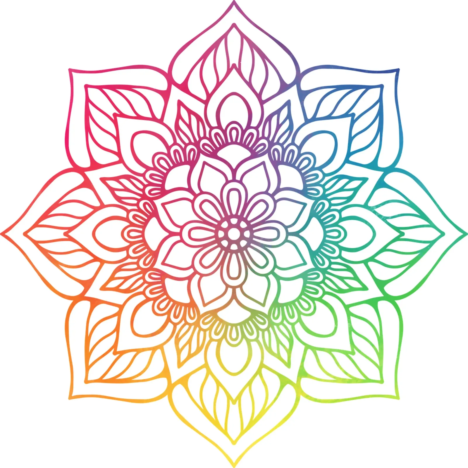 Mandala arcobaleno pellicola backlit da Spiritual Touch