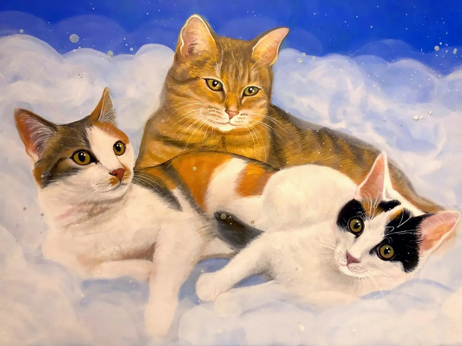 3 simpatici gatti pellicola backlit da Happy 😃 Art 🎨 by Christine Schnoell