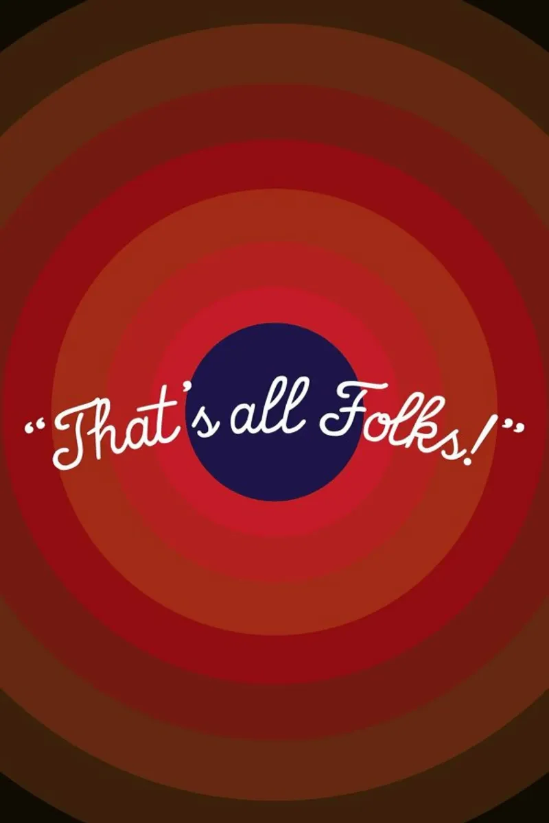 That's All Folks poster con telaio in alluminio da The Poster Kid