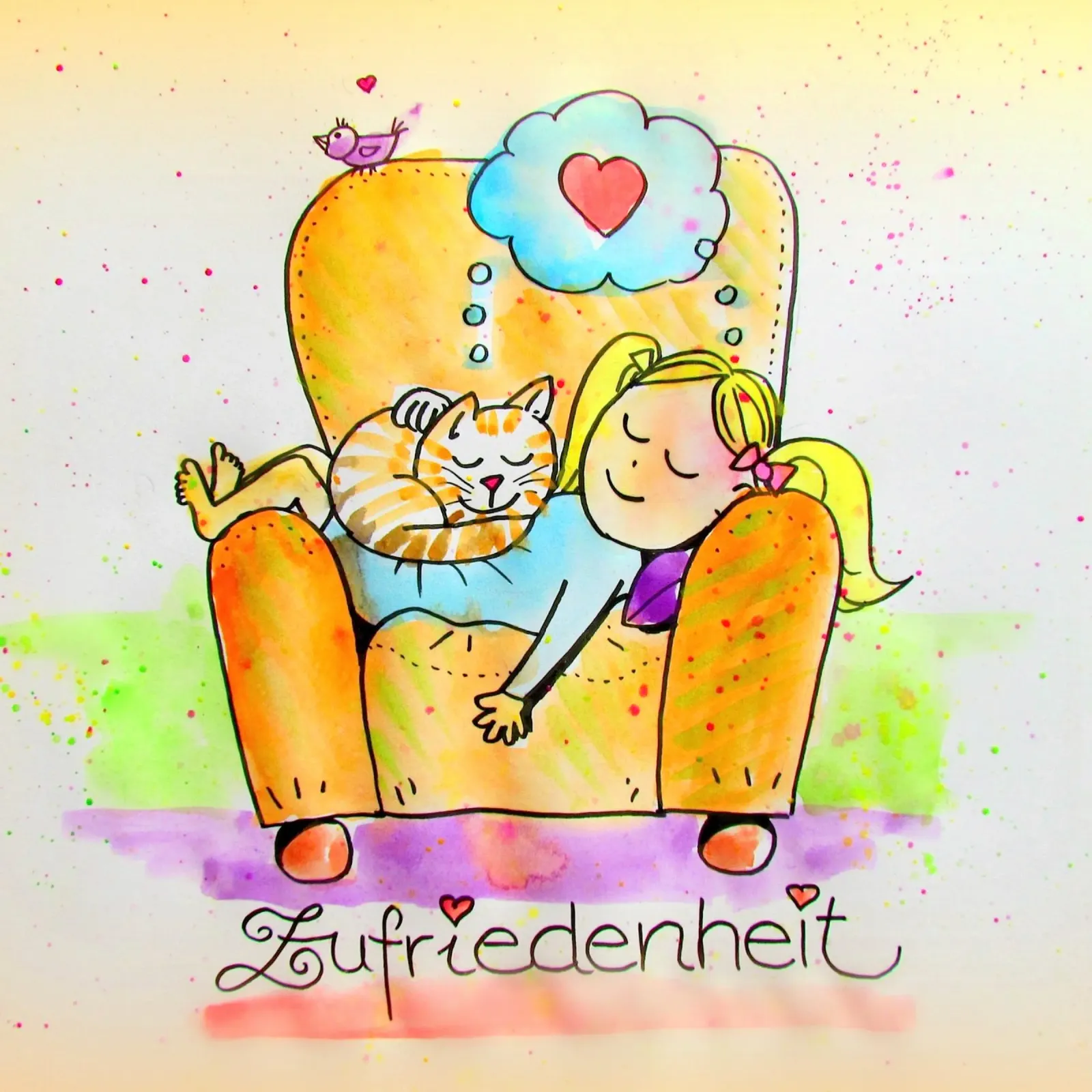 Soddisfazione tela con Cornice a cassetta da Happy 😃 Art 🎨 by Christine Schnoell