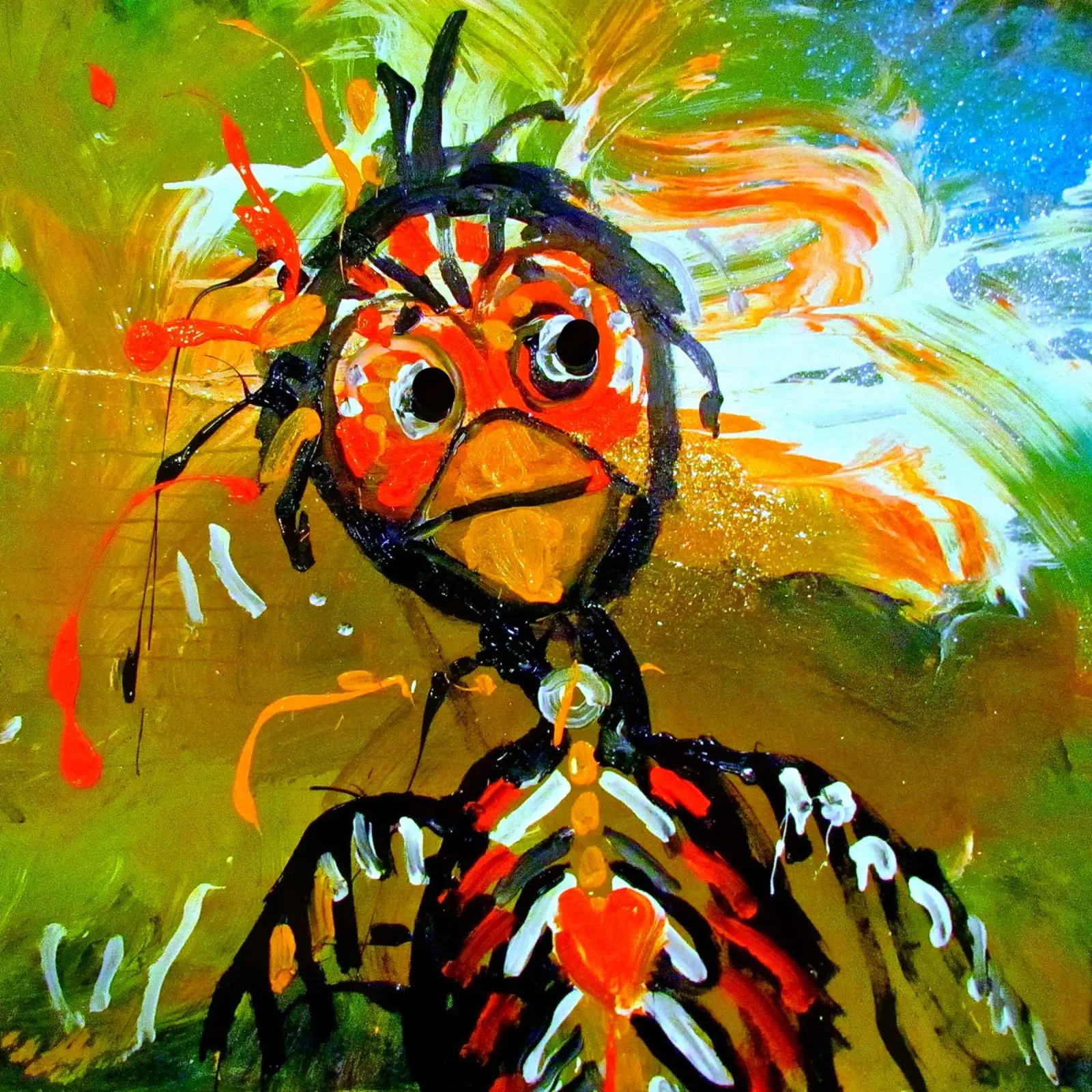 Uccello strano pellicola backlit da Happy 😃 Art 🎨 by Christine Schnoell