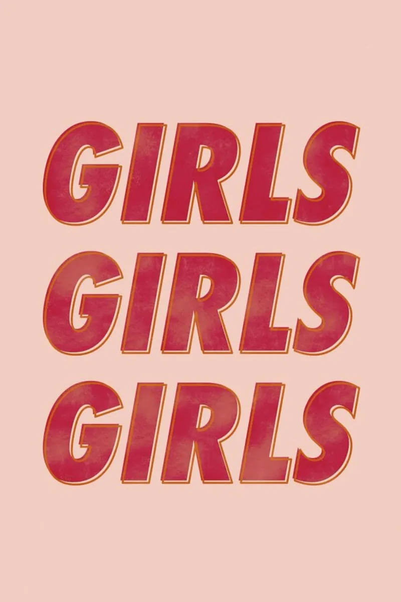 Girls Red poster con marco de plástico de Galaxy Eyes