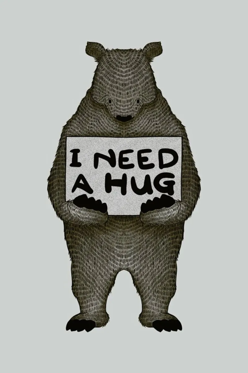 I Need a Hug pellicola backlit da Tobe Fonseca