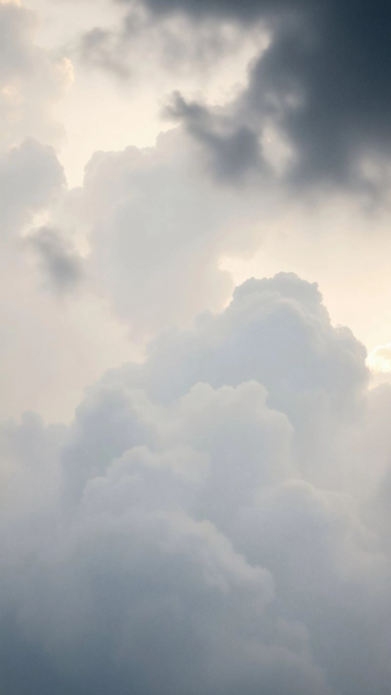 Sky filled with soft clouds and light hues a calm and sooth alu-dibond by DesignDoodle