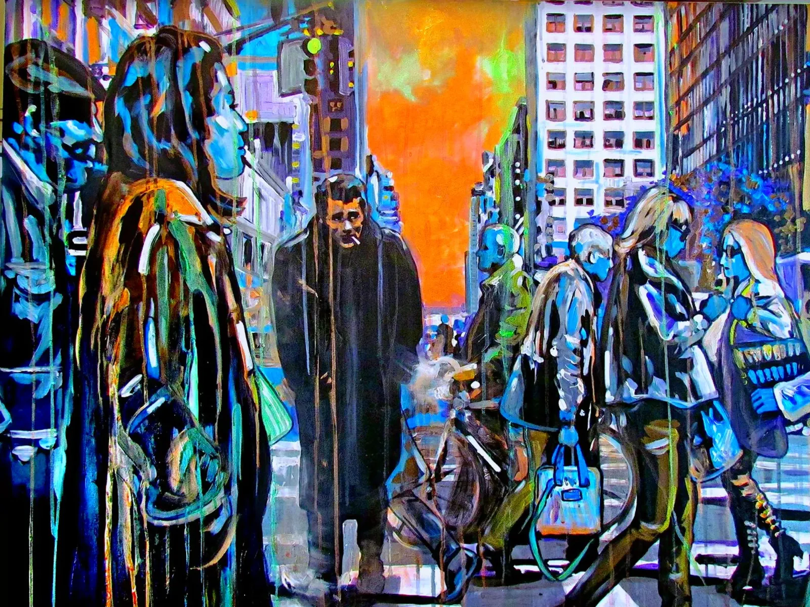 Pop Art New York poster con telaio in legno da Happy 😃 Art 🎨 by Christine Schnoell