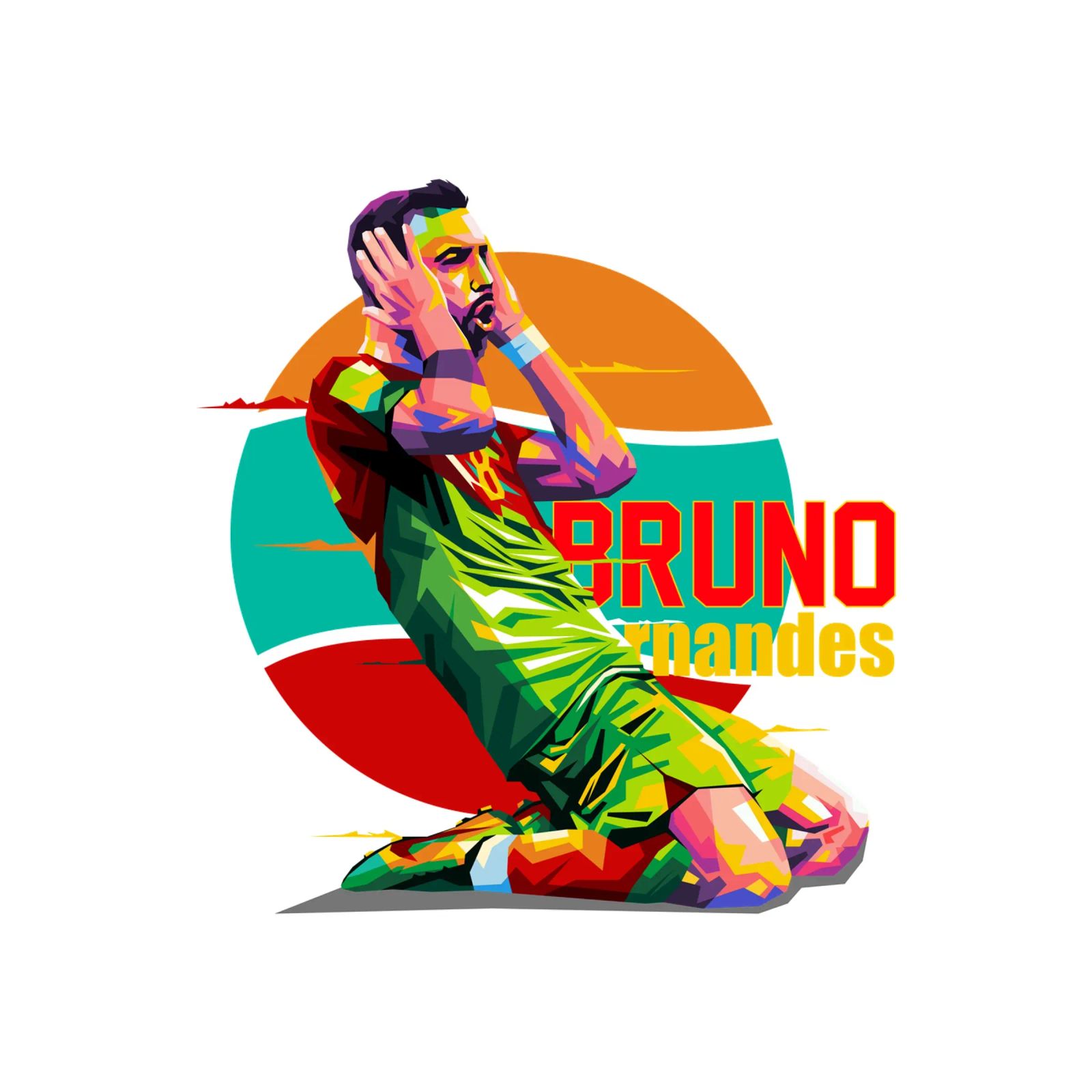 Bruno Fernandes Poster von WPAP MALANG