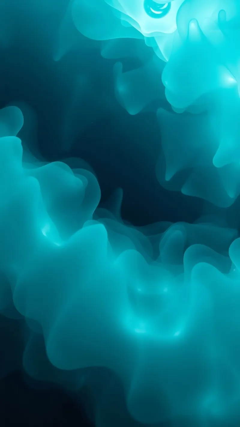Abstract turquoise waves create calming wallpaper backgroud canvas by DesignDoodle