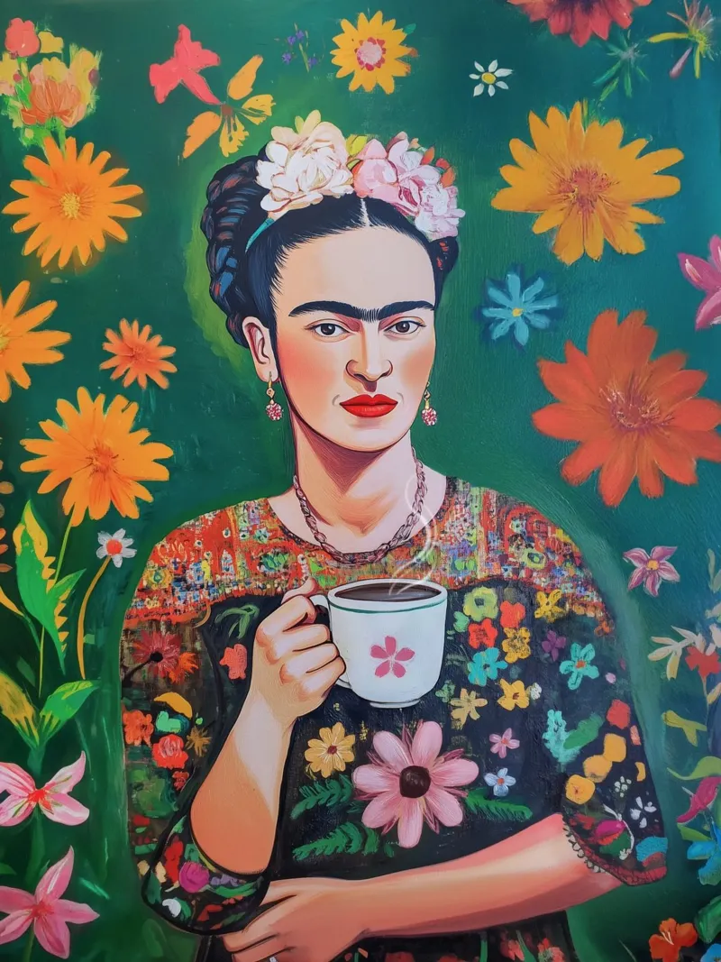 Il caffè fiorito di Frida pellicola backlit da Carinaprint