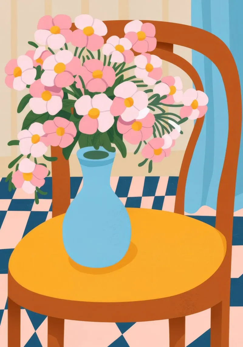 Blaue Vase Charme Hahnemühle von Kamera Obskura