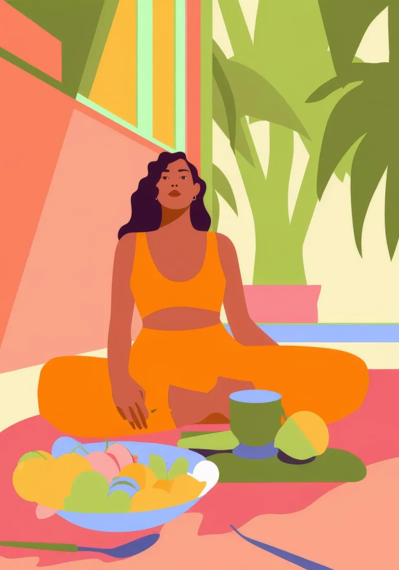 Bagliore di meditazione tranquilla poster con telaio in plastica da Kamera Obskura