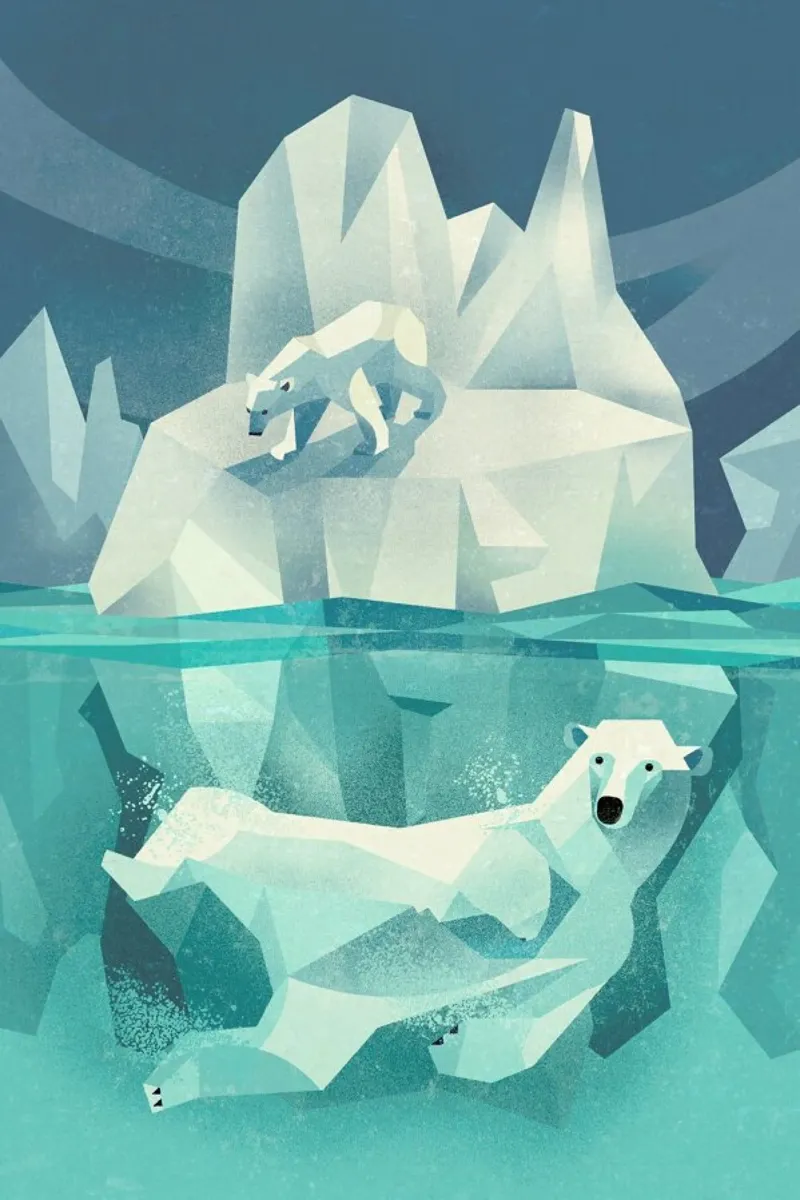 Polar Bear pellicola backlit da Dieter Braun