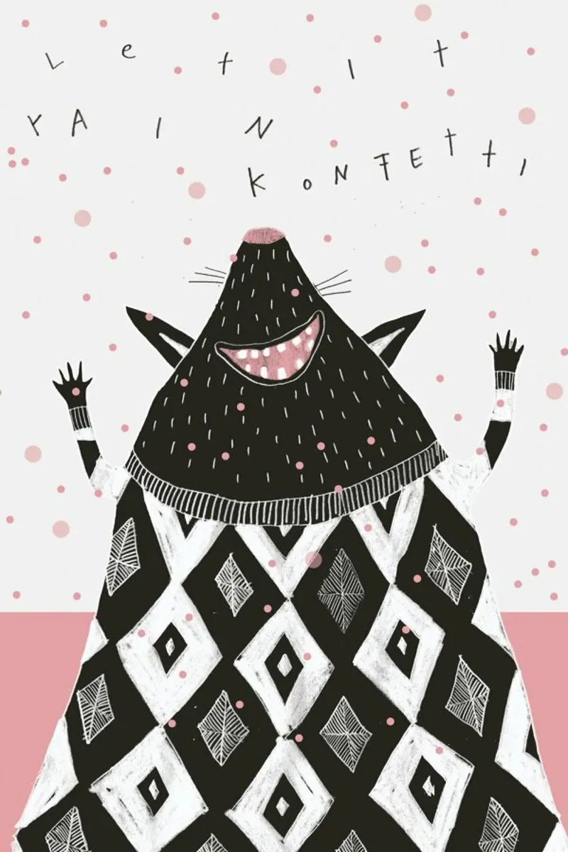 Halbwildtier Konfetti poster con telaio in alluminio da typealive