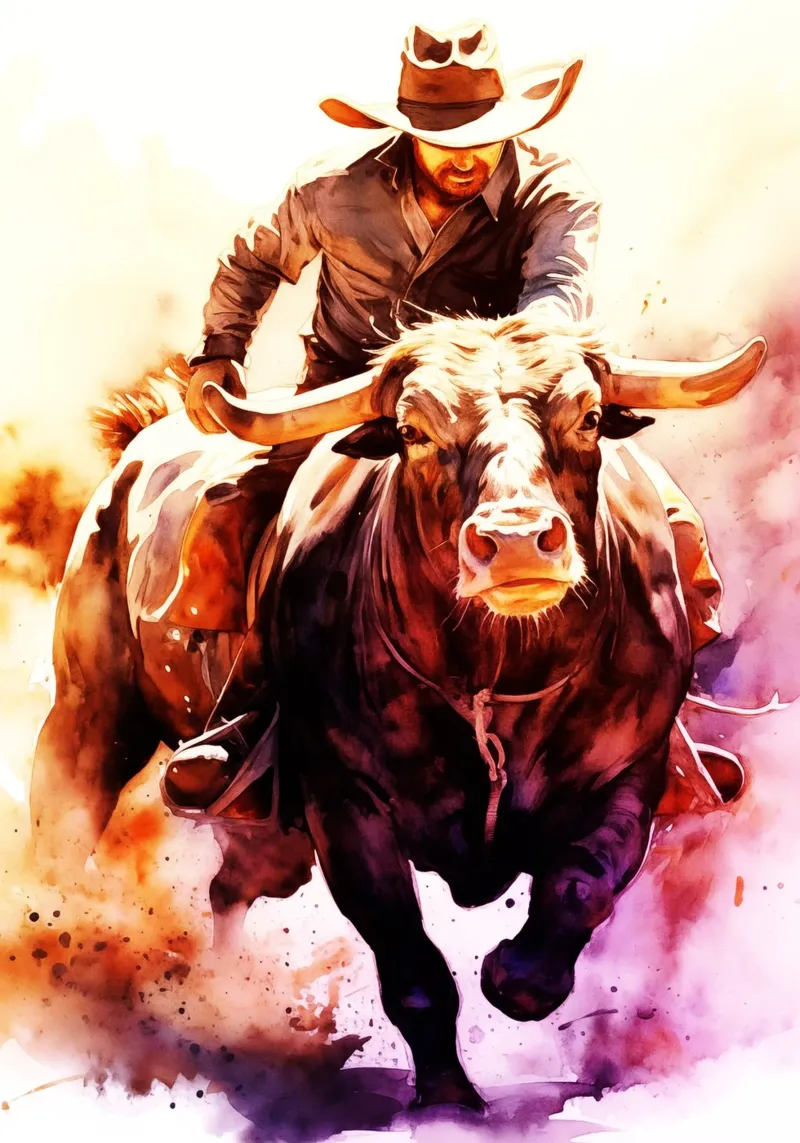 Rodeo Watercolour hahnemühle by kaiyaraiya