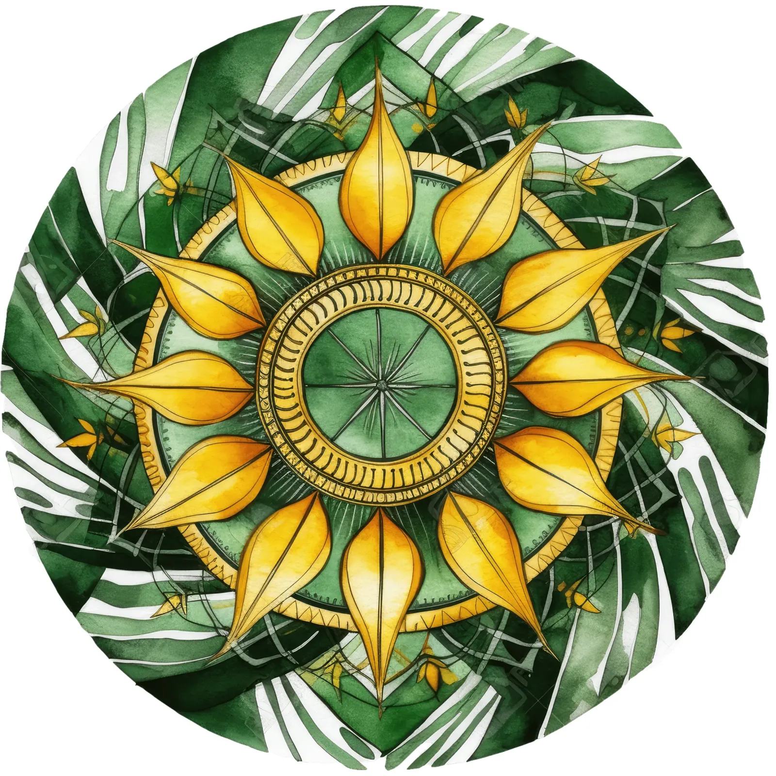 Mandala verde pellicola backlit da Spiritual Touch