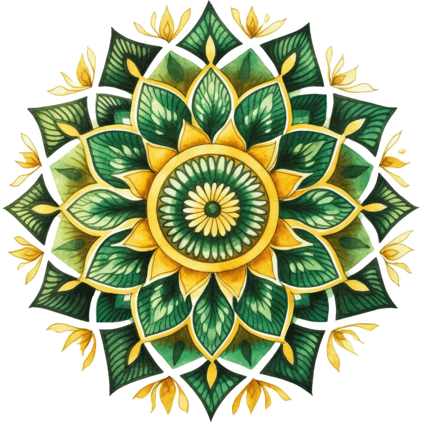Mandala vert panneau forex de Spiritual Touch