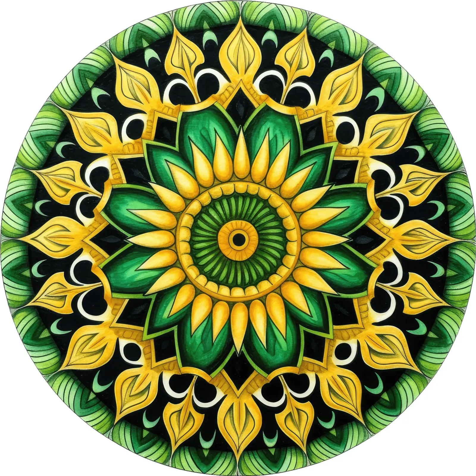 Mandala verde pellicola backlit da Spiritual Touch