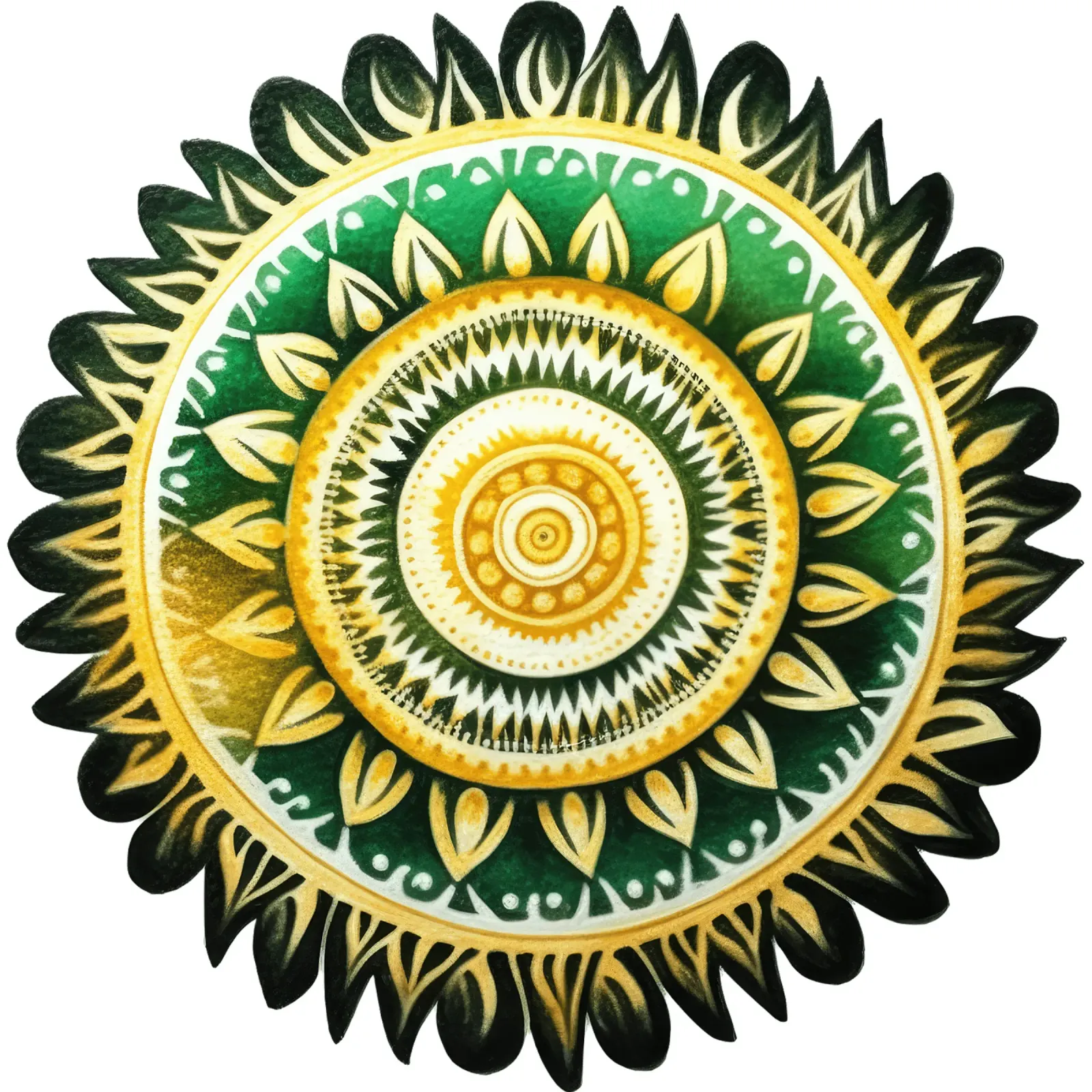 Mandala verde pellicola backlit da Spiritual Touch