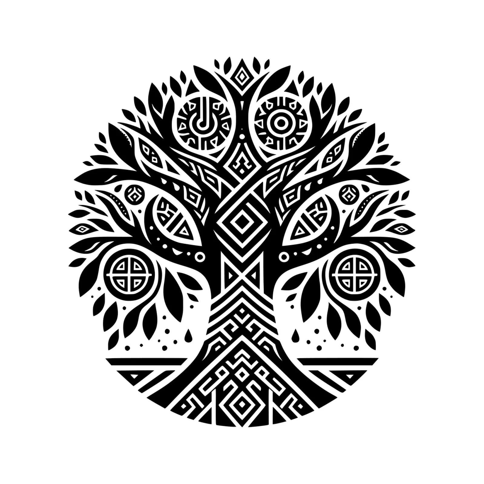 Albero della vita in bianco e nero alluminio dibond da Spiritual Touch