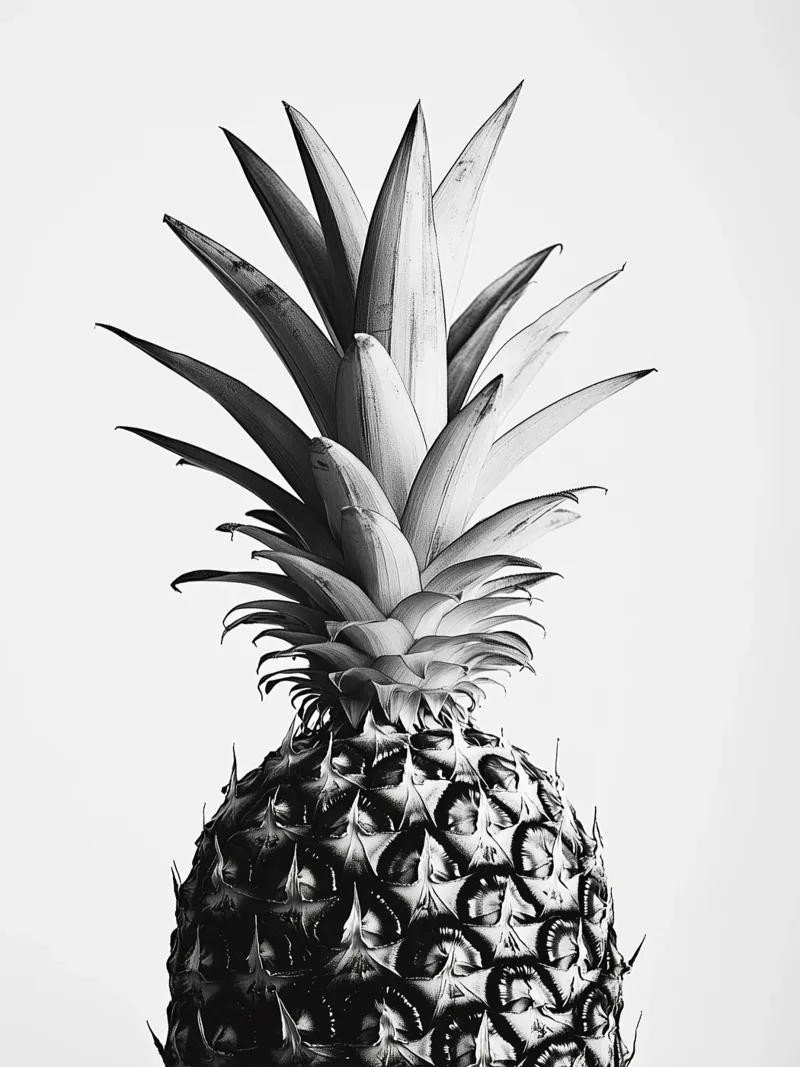 Ananas elegante in bianco e nero plexiglass da Spice & Style