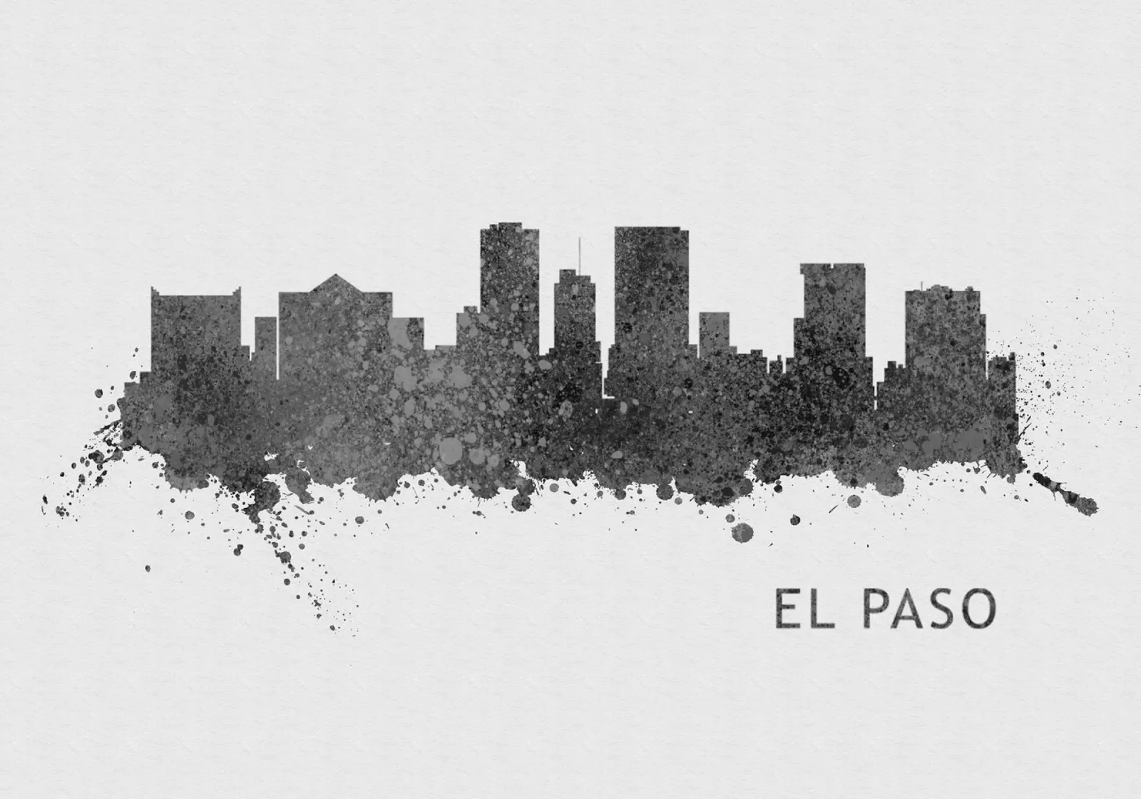 El Paso Texas poster con telaio in legno da Travelstudio