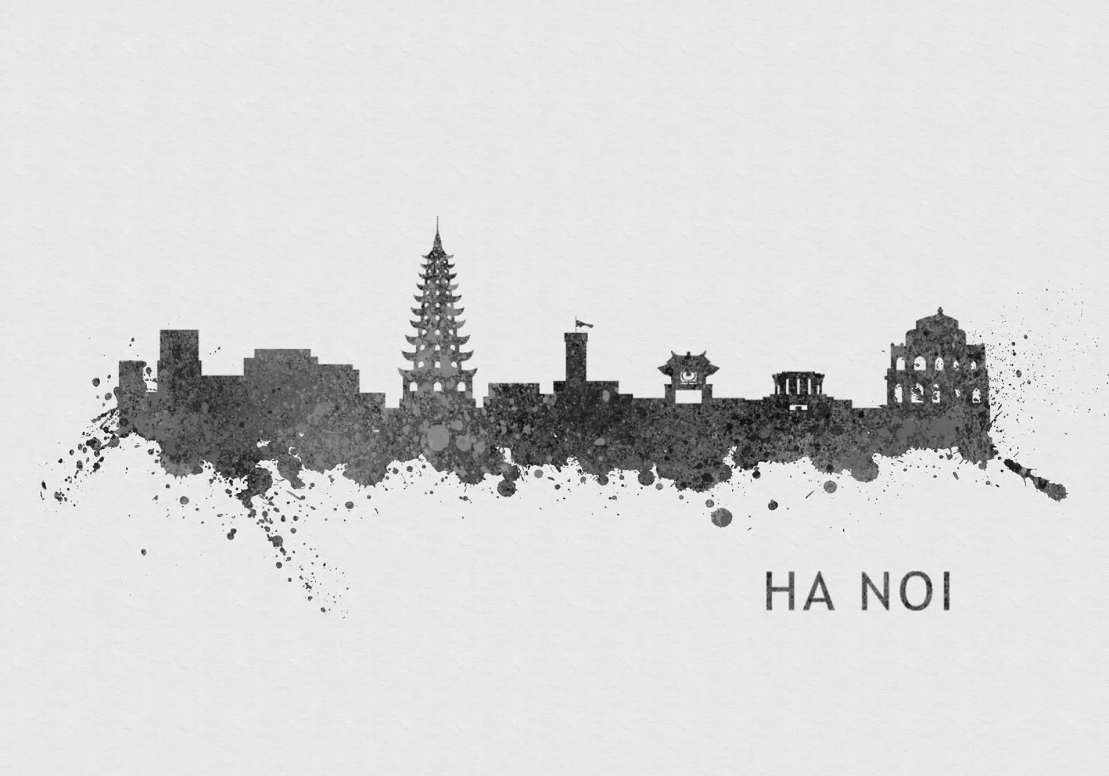 Ha Noi Viet Nam poster con telaio in plastica da Travelstudio