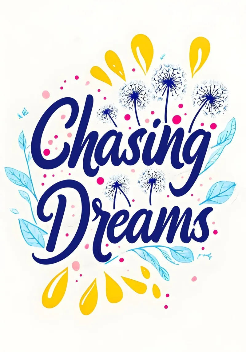 Chasing Dreams: A Whimsical Journey canvas by inspirational quote