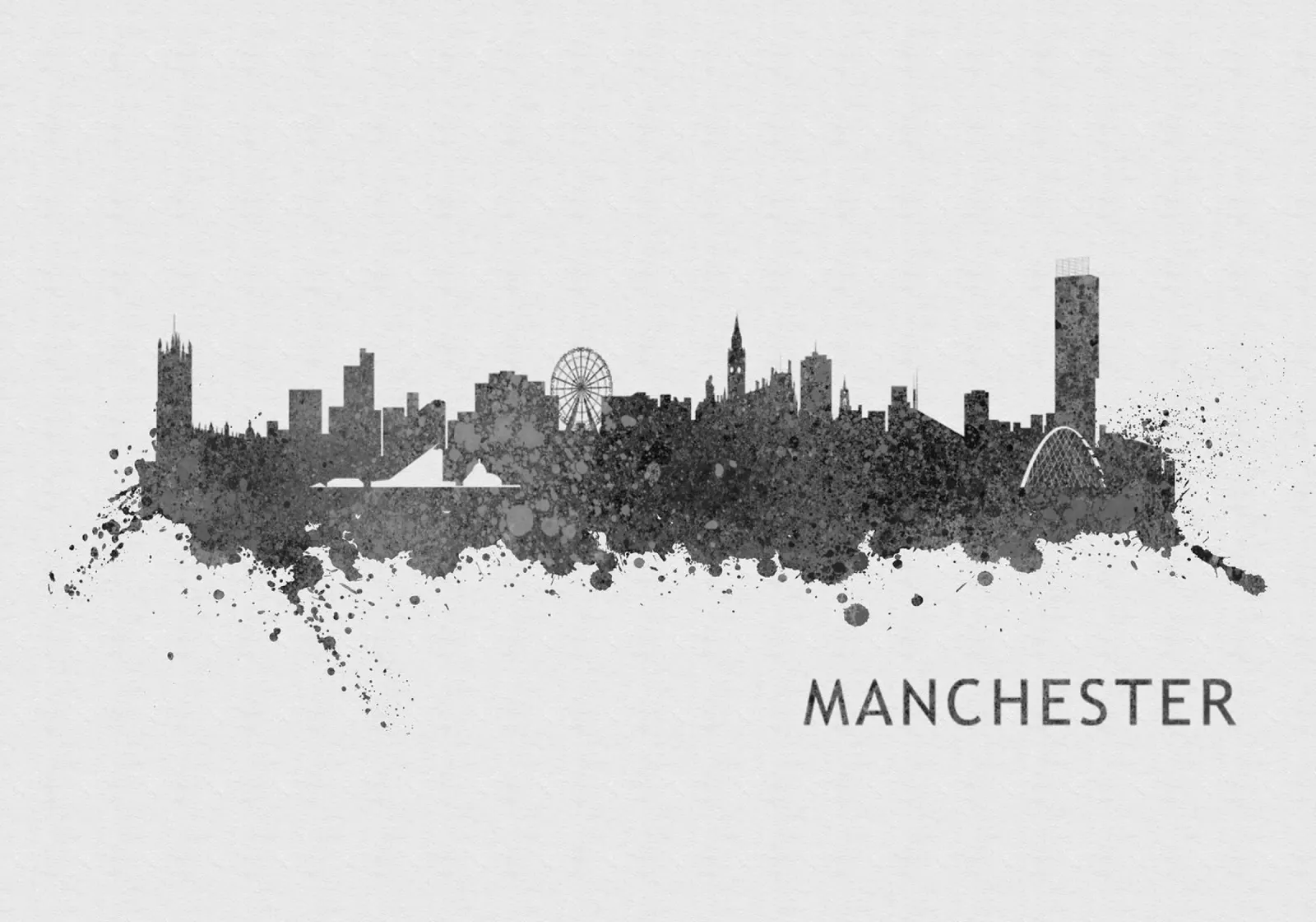 Manchester England poster con telaio in plastica da Travelstudio
