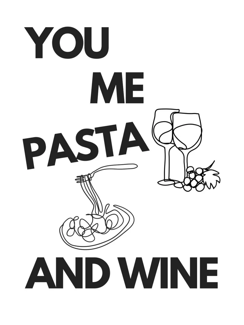 ME PASTA E VINO poster da ArtDesign by KBK