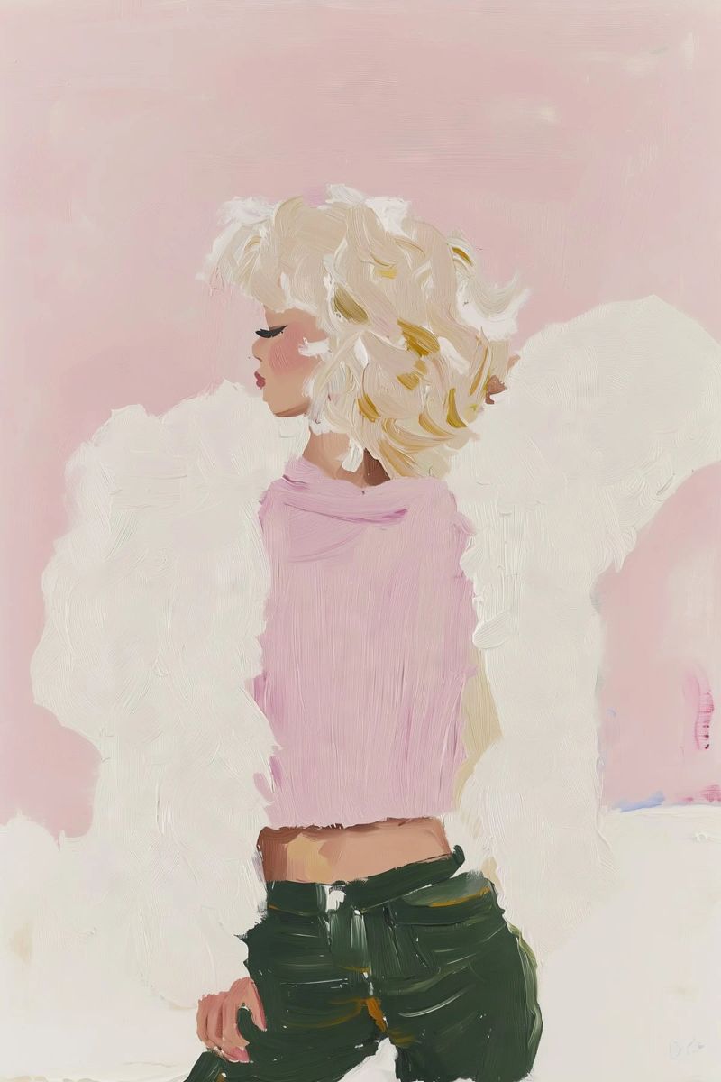 Abstrakte Frau Poster, Zeitgenössische Moderne Wandkunst Poster von Little Lila