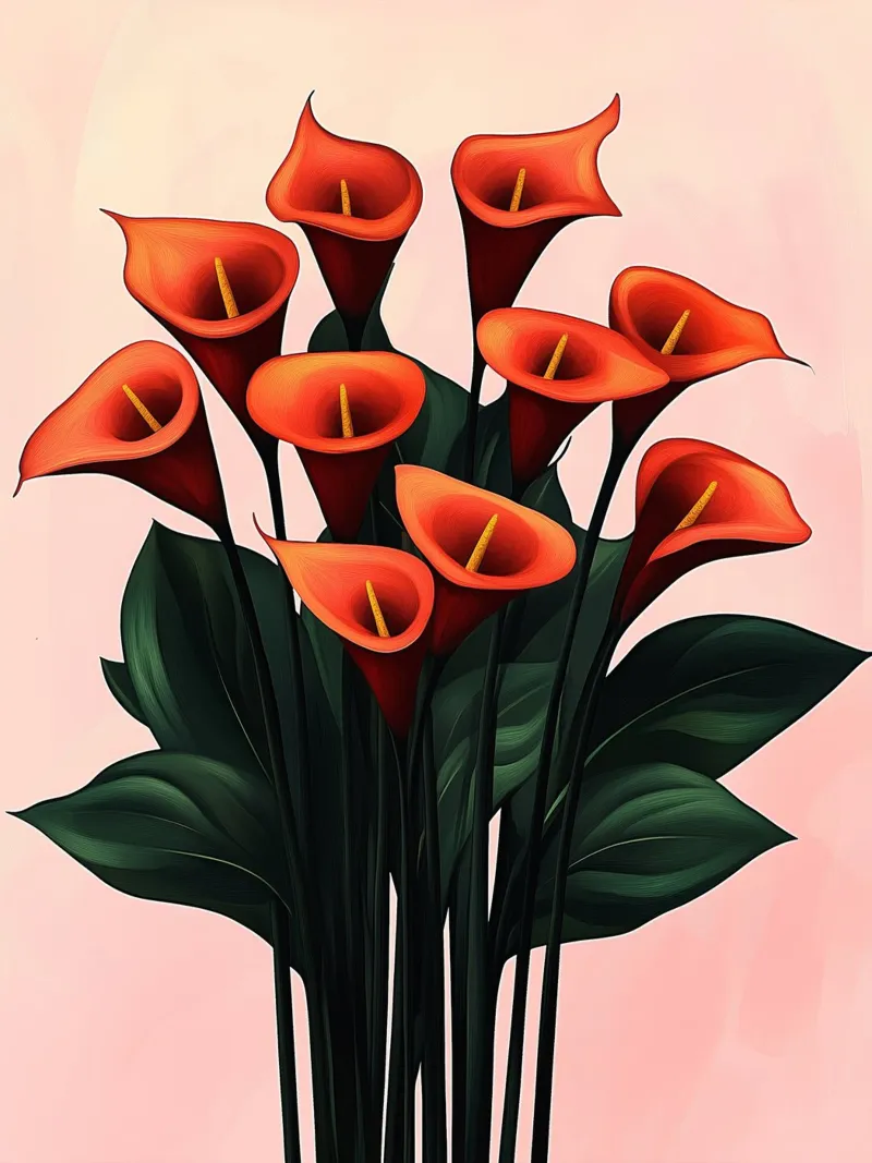 Callas rossi eleganti plexiglass da Flora & Horizon