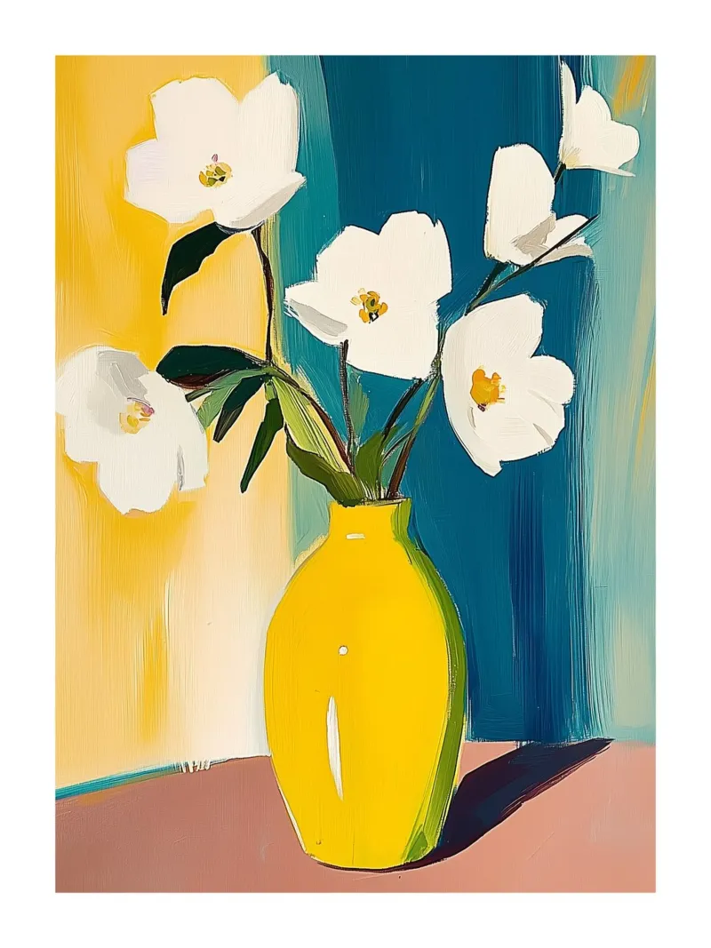 Luminous Bouquet canvas with Floater frame by Flora & Horizon