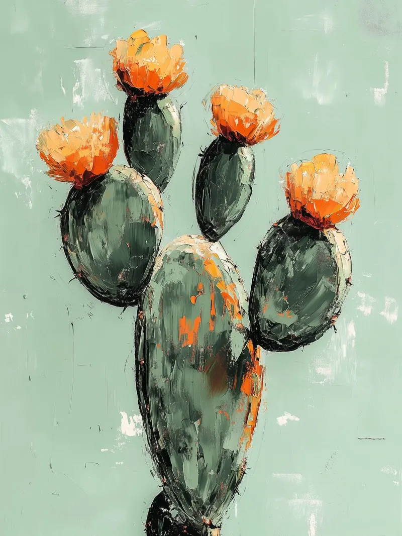 Cactus in fiore plexiglass da Flora & Horizon