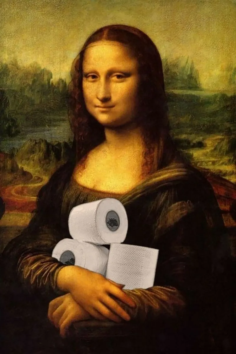 Mona Lisa’s Modern Dilemma pellicola backlit da Attaboy Dsgn