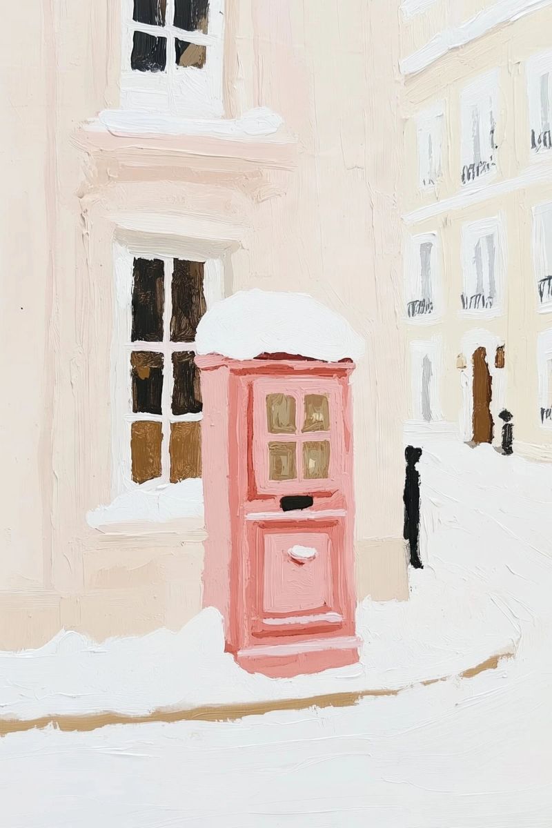 London Illustration, Moderne Wandkunst, Rosa Poster Reisekunst Poster von Little Lila