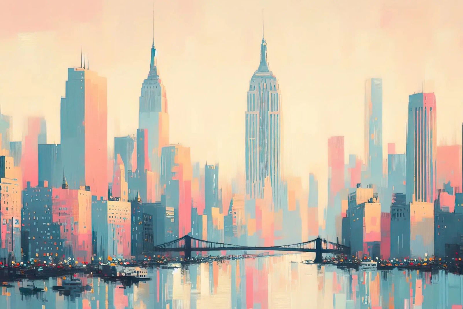 New Yorker Pastellposter Poster von ARTVI-SHOP