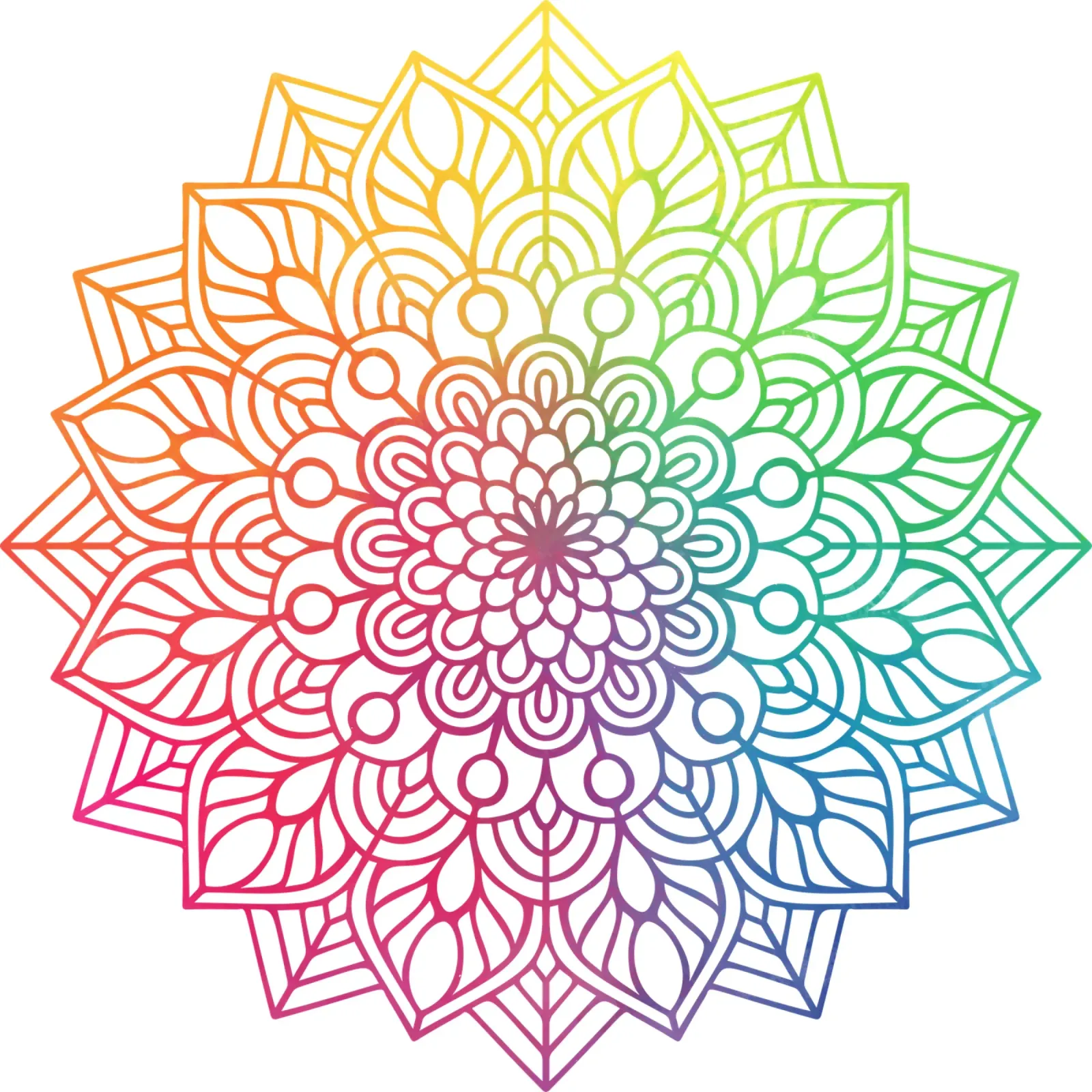 Mandala arcobaleno pellicola backlit da Spiritual Touch