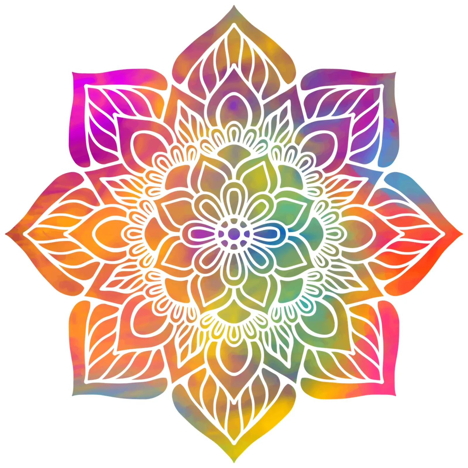 Mandala arcobaleno pellicola backlit da Spiritual Touch