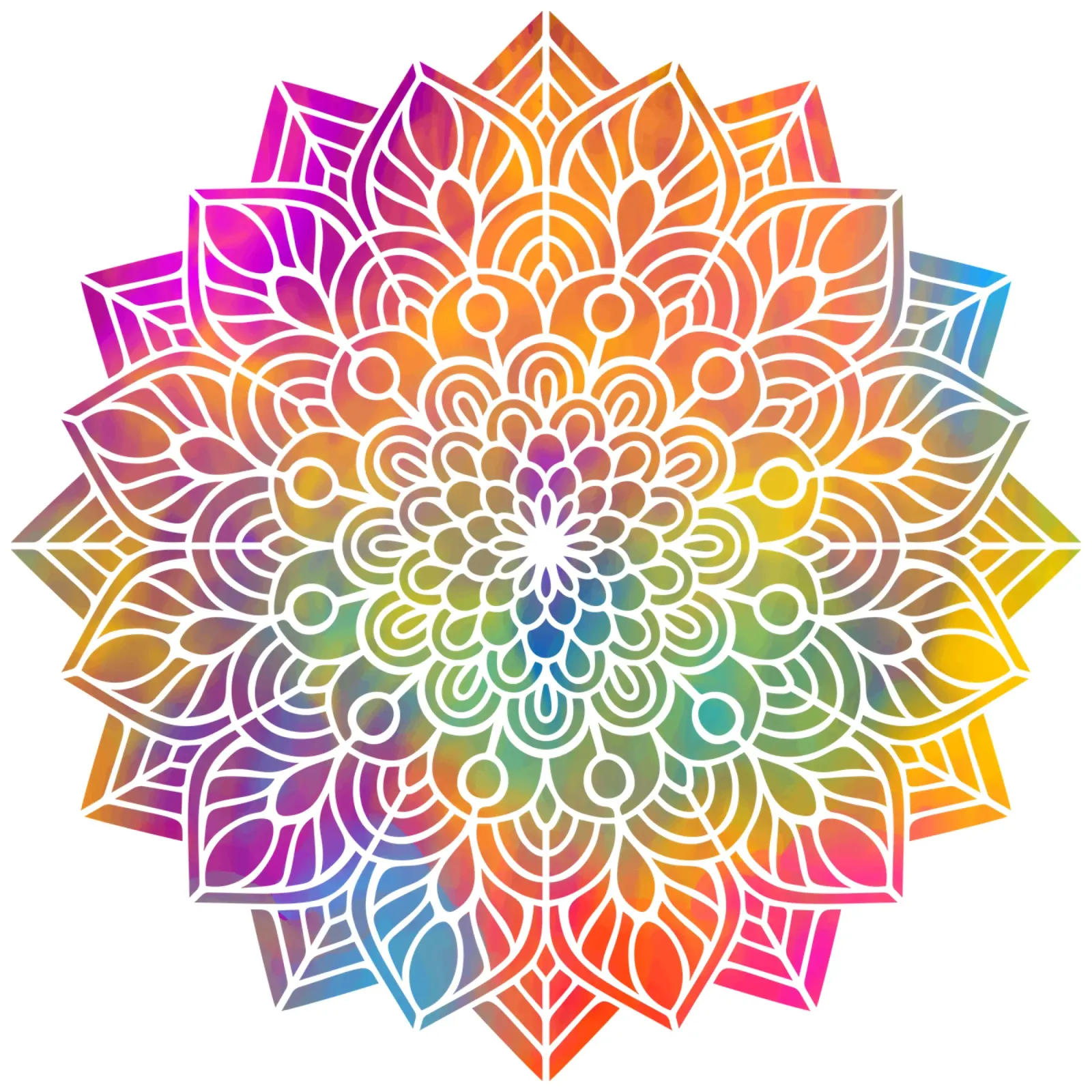 Mandala arcobaleno pellicola backlit da Spiritual Touch