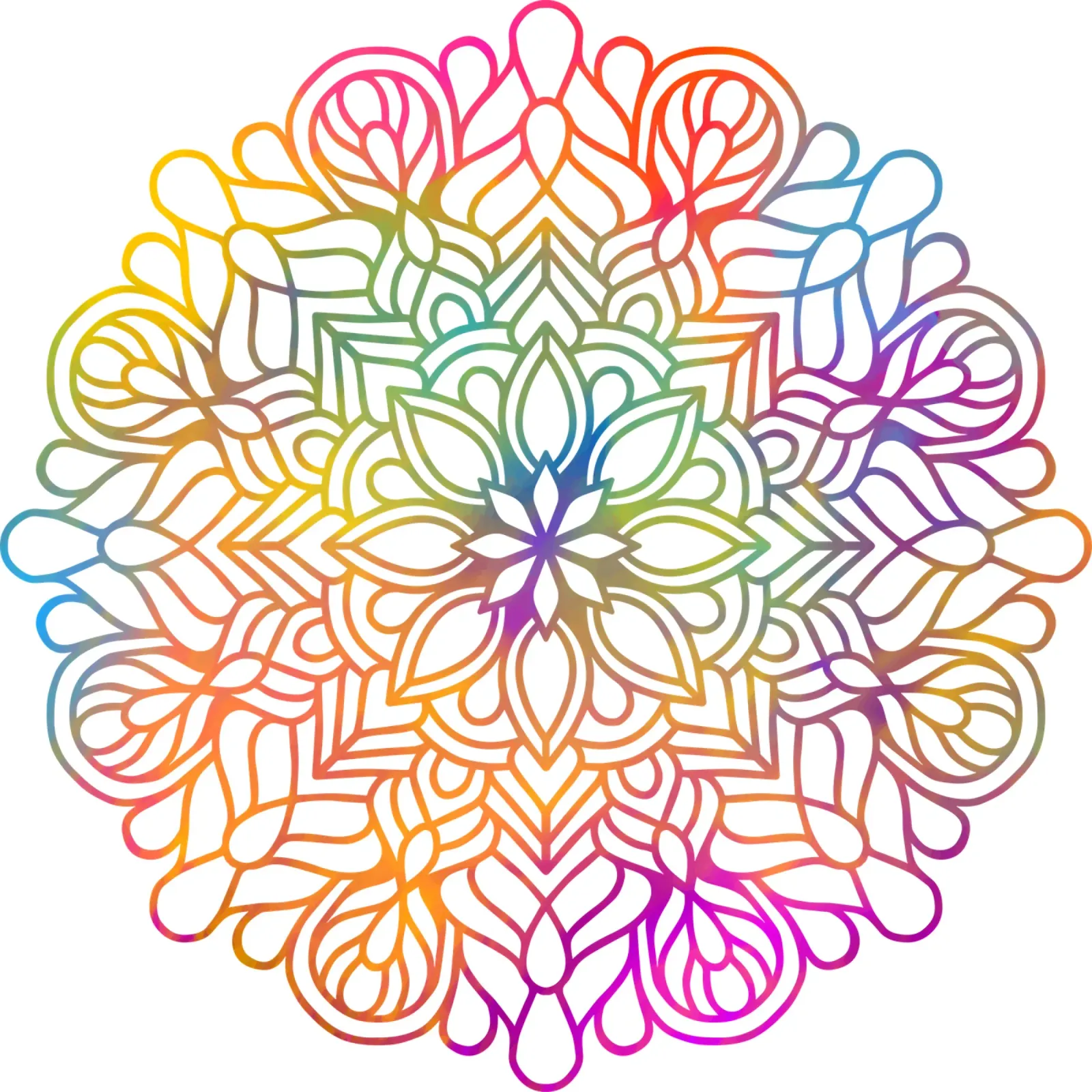 Mandala arcobaleno pellicola backlit da Spiritual Touch