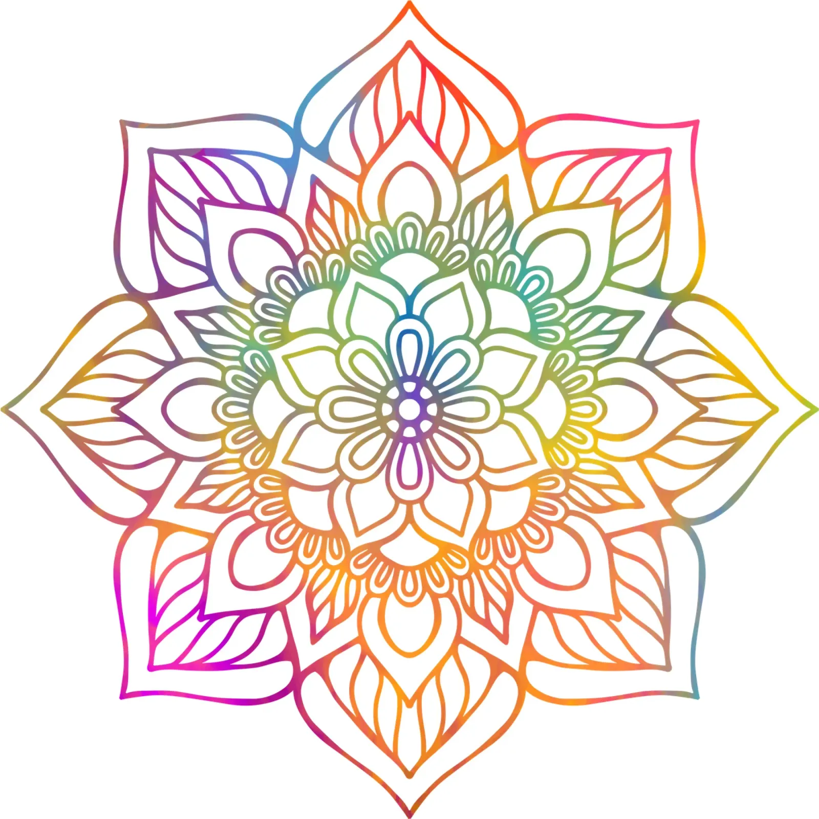Mandala arcobaleno pellicola backlit da Spiritual Touch