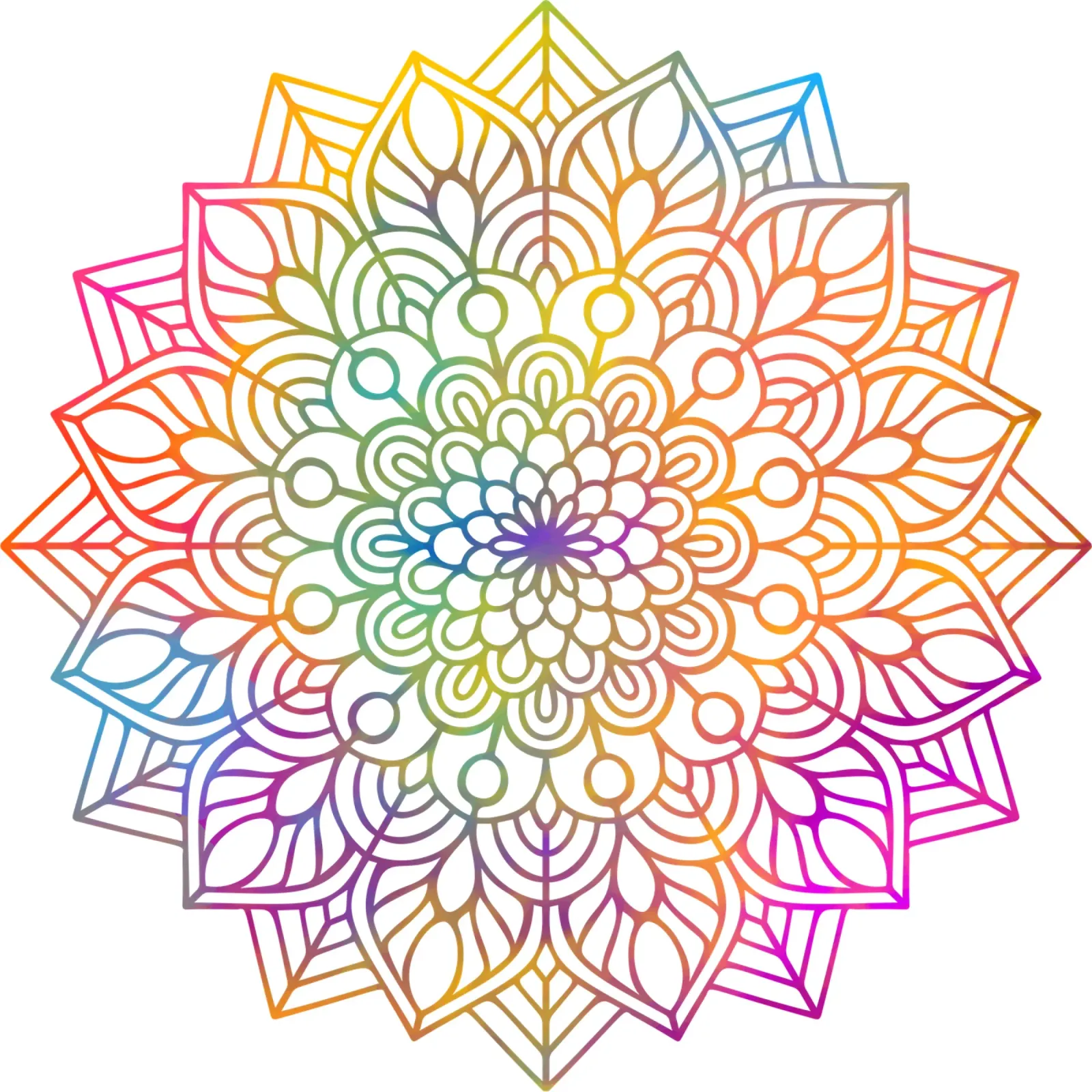 Mandala arcobaleno pellicola backlit da Spiritual Touch