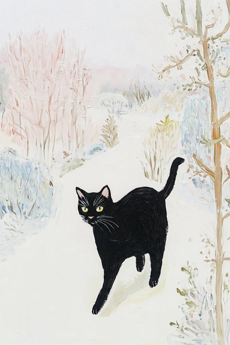 Katze Poster, Tier Wandkunst, Zeitgenössische Kunst, skurrile Kunst Poster von Little Lila