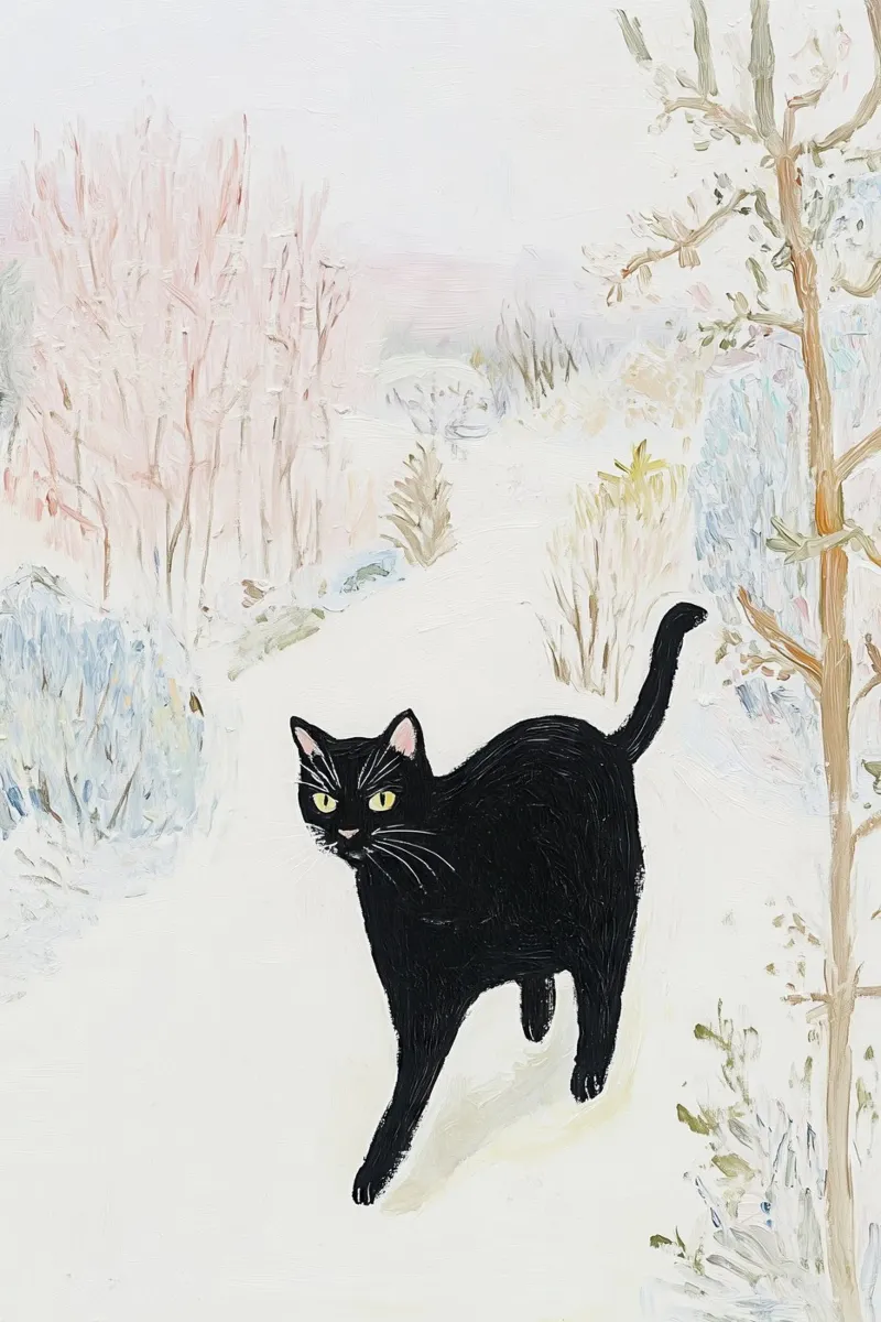 Katze Poster, Tier Wandkunst, Zeitgenössische Kunst, skurrile Kunst Poster mit Kunststoffrahmen von Little Lila